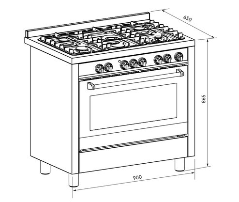 Fogão à Gás Semiprofissional Invita Com Forno Elétrico 102L 220v