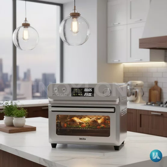 Forno de Bancada Invita Air Fryer Vidro Duplo 24 Litros 127V