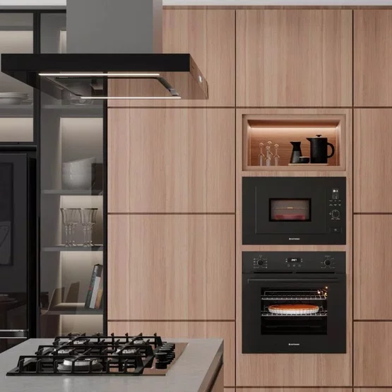 Forno Elétrico de Embutir Vetro Elettromec Multifunção Eletrônico 68L 60cm 220V