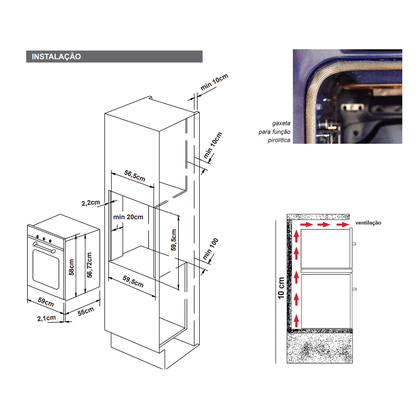 Forno Elétrico Cuisinart Arkton 60cm 220V