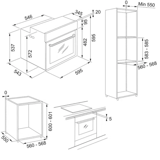 Forno Elétrico de Embutir Mythos FMY 99 Franke 73L 4 Níveis Independentes 220V