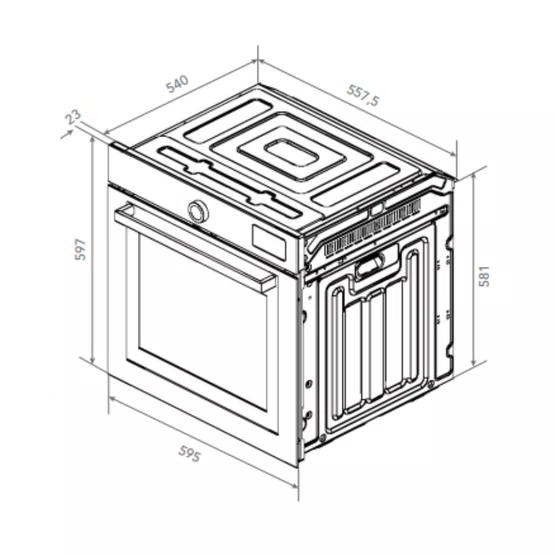 Forno Elétrico Elettromec Sole a Vapor Digital TFT Inox 60cm 220V