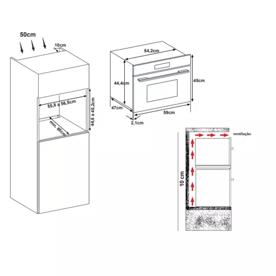 Forno Micro-ondas Combinado Cuisinart Arkton Inox 38L 220V