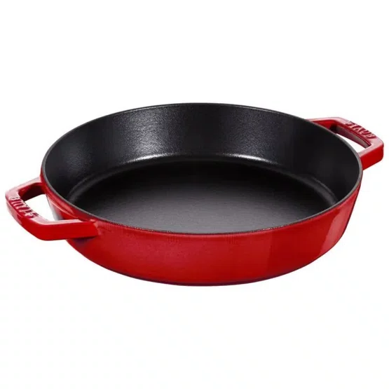 Frigideira Redonda com Duas Alças, 34cm, Cereja, Ferro Fundido - Staub