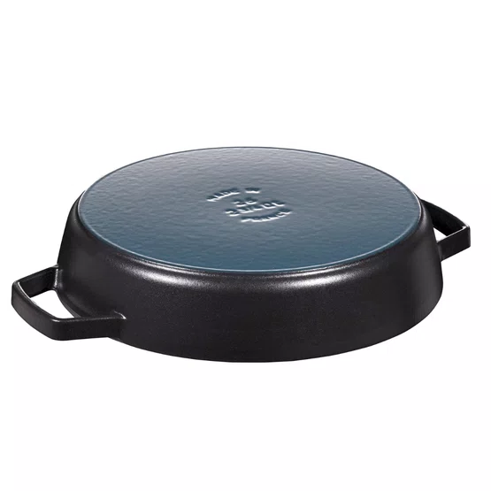 Frigideira Staub Redonda com Duas Alças Ferro Fundido Preta 26cm