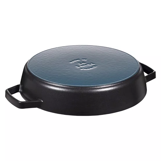 Frigideira Staub Redonda com Duas Alças Ferro Fundido Preta 34cm