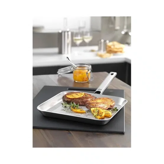 Frigideira Zwilling Plus Quadrada SIGMA Clad 3ply Inox 24cm