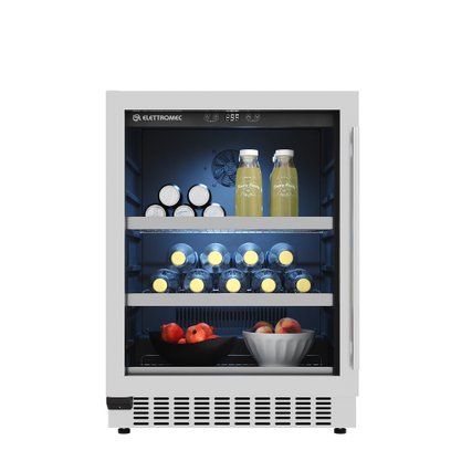 Frigobar de Embutir Elettromec com Porta De Vidro e Inox Built-in 135L