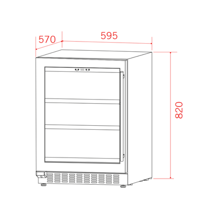 Frigobar de Embutir Elettromec com Porta De Vidro e Inox Built-in 135L