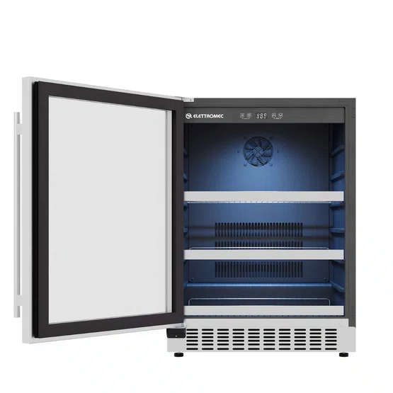 Frigobar Elettromec Inox 145 Litros Built-In 220V- Abertura Esquerda