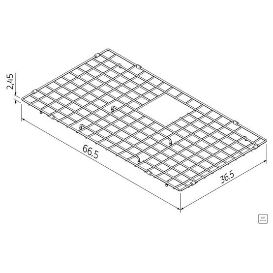 Grade Aramada Design Collection Tramontina para Cubas Quadrum 70 em Inox