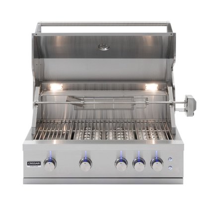Churrasqueira a Gás Crissair 4 Queimadores Espeto Giratório BBQ Texas 90 220V