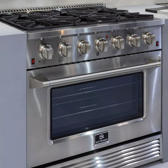 Fogão a Gás Elettromec Professional Forno a Gás 126L Inox 36" 127V