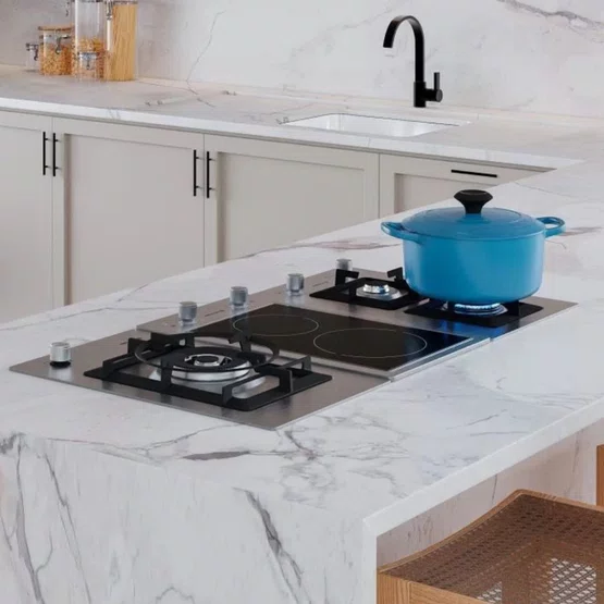 Cooktop Dominó Quadratto Elettromec 2 Queimadores a Gás 30 cm Bivolt