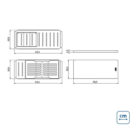 Kit de Acessórios Design Collection Tramontina para Cubas Quadrum em Aço Inox