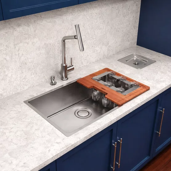 Kit de Acessórios Design Collection Tramontina para Cubas Quadrum e Vitrum Aço Inox