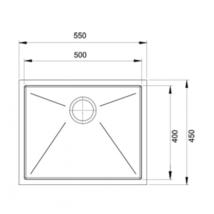 Kit Cuba DeBacco Quadratino 500 50x40x20cm + Tábua de Corte