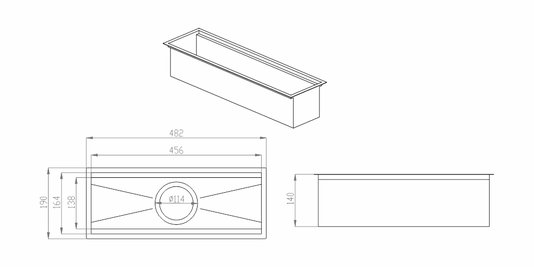 Kit DeBacco Canal Organizador Úmido 45cm Com Acessórios