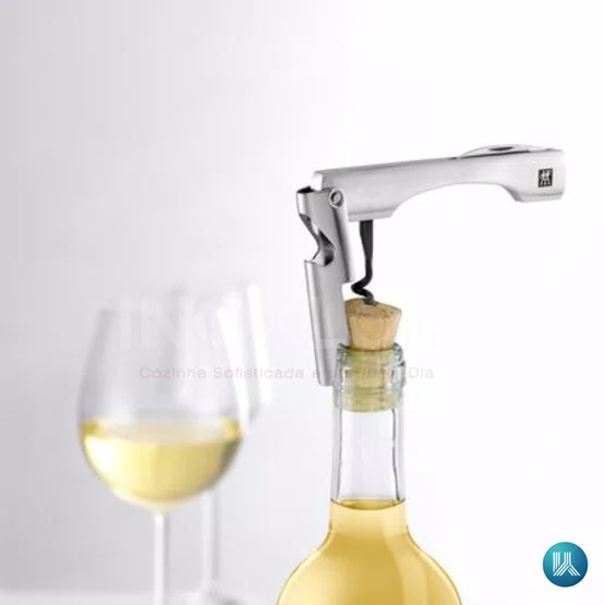 Kit Zwilling  Sommelier 2 Peças Sacarrolha e Funil Arejador com Tampa
