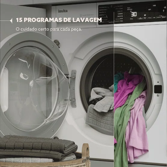 Lava e Seca Invita de Revestimento 8Kg 15 Programas 220V