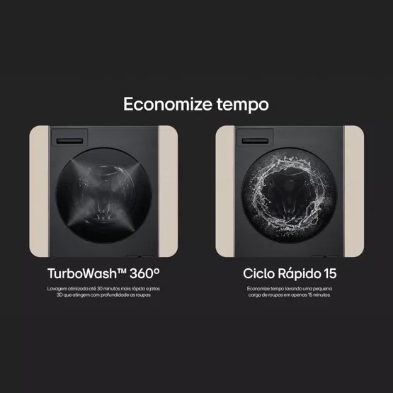 Lava e Seca LG Torre WashTower 14kg Black Inox