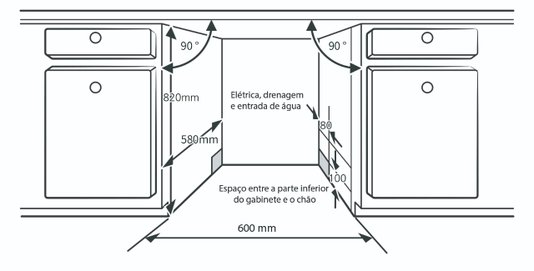 Lava-Louças De Embutir e Revestir Crissair Signature CLL-16 BLT 16 Serviços 220V