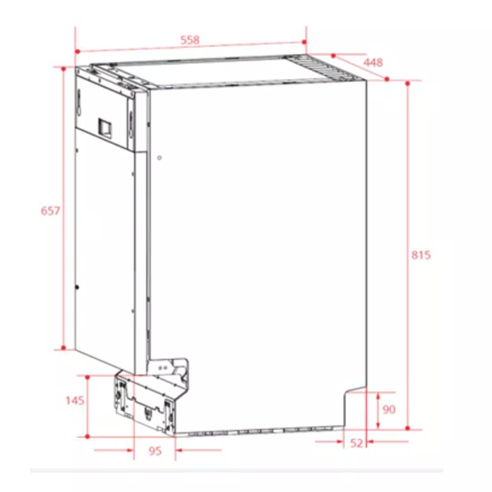 Lava Louças de Revestir Elettromec 11 Serviços Built-in 220V