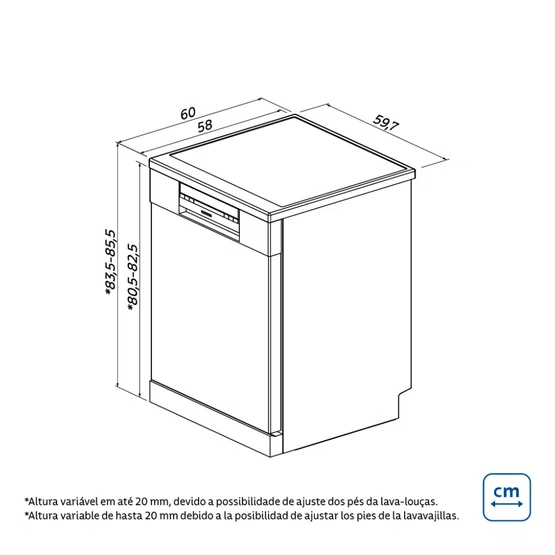 Lava-Louças 14 Serviços SB14X 60 Tramontina 6 Programas 4 Funções Inox 220V - 94895/214