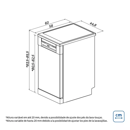 Lava-Louças 9 Serviços SB09X 45 Tramontina 6 Programas 4 Funções Inox 220V - 94895/209