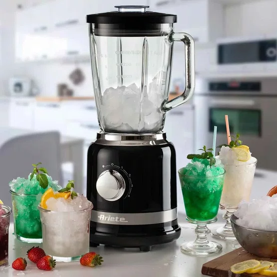 Liquidificador 585 Ariete Moderna 1000W Preto Copo de Vidro 1,5L