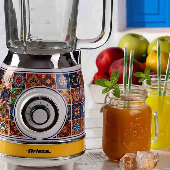 Liquidificador 583 Ariete Vintage 1000W Positano Copo de Vidro 1,5L