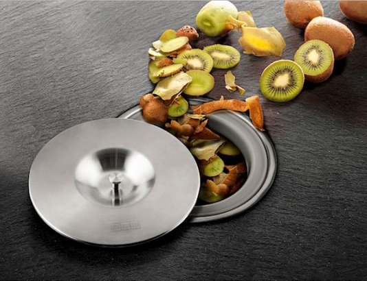 Lixeira de Embutir Franke Redonda 5 Litros Inox