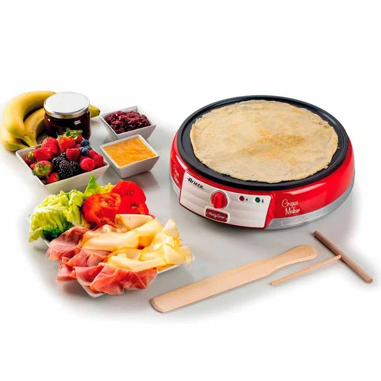 Máquina de Crepe 202 Ariete Retrô Party Time 1000W Vermelha