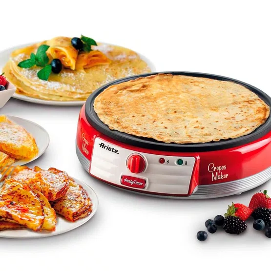 Máquina de Crepe 202 Ariete Retrô Party Time 1000W Vermelha