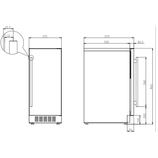 Máquina de Gelo Elettromec Ice Maker Built-in 23Kg 220V