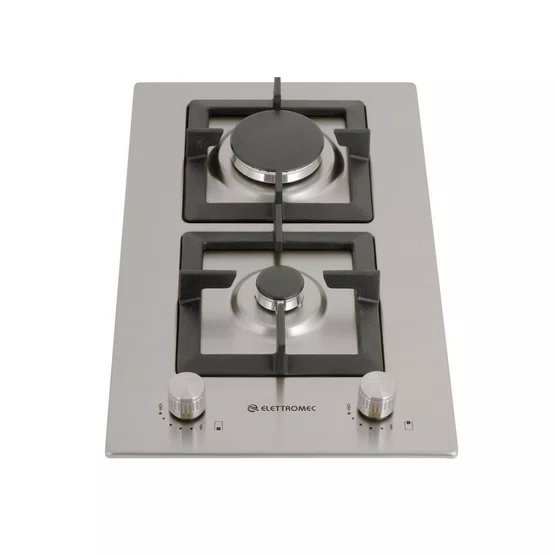 Cooktop Dominó Quadratto Elettromec 2 Queimadores a Gás 30 cm Bivolt