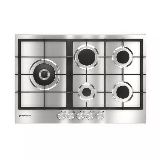 Cooktop Luce Elettromec 5 Queimadores a Gás Step Flame 75 cm Bivolt