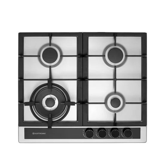Cooktop Sole Elettromec 4 Queimadores a Gás Inox e Vidro 60 cm Bivolt