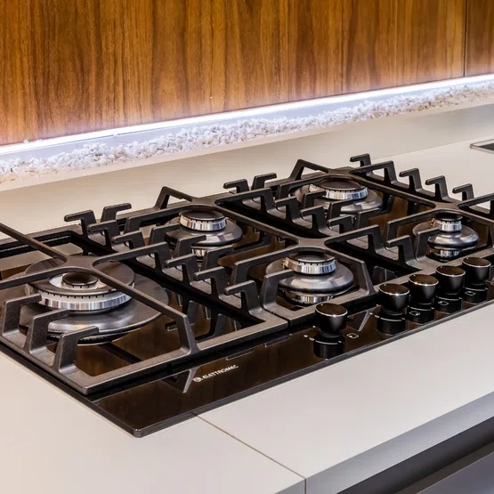 Cooktop Vetro Elettromec 5 Queimadores a Gás Vitrocerâmico 70 cm Bivolt