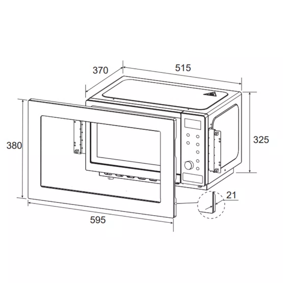 Micro-ondas de Embutir Invita em Inox Multifuncionalidade Gourmet 60cm