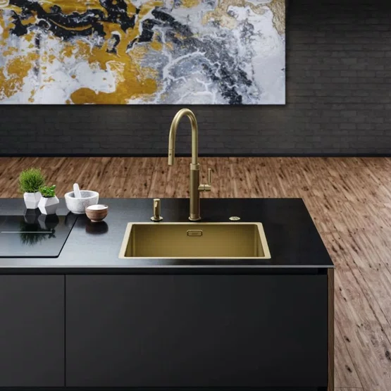 Misturador Monocomando Franke Masterpiece Mythos Dourado