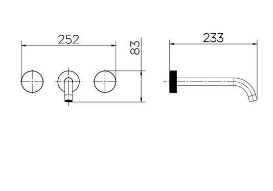 Misturador de Parede Docol com Bica 230 Mix&Match Níquel Escovado