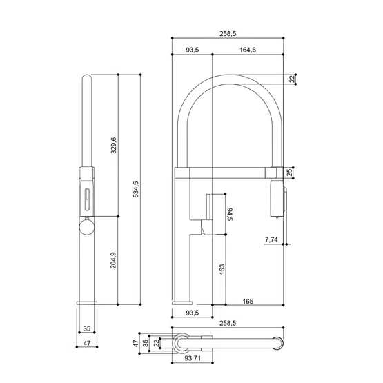 Misturador Monocomando Cromado Kromma Bica Alta Giratória com Filtro