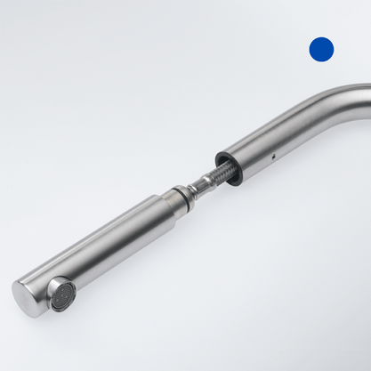 Misturador Monocomando de Mesa Atlas Neo com Bica Alta em L Extensível Franke Inox Escovado