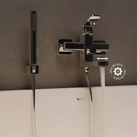 Misturador Monocomando de Parede Purus Brusched Nickel Immersi