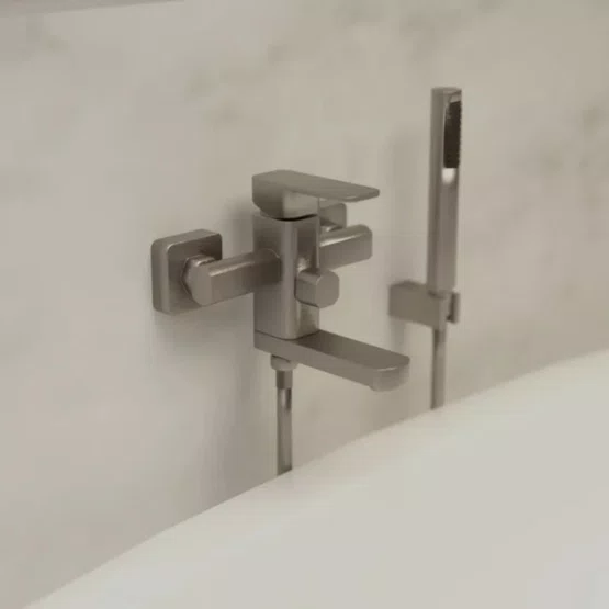 Misturador Monocomando de Parede Purus Brusched Nickel Immersi