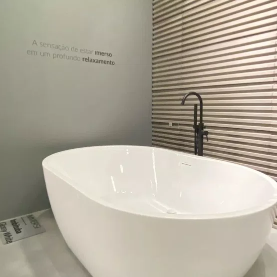 Misturador Monocomando de Piso  Amazon Ducha Manual Matt Black Immersi