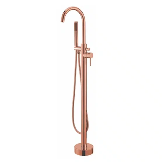 Misturador Monocomando de Piso Amazon Ducha Manual Rose Gold Immersi
