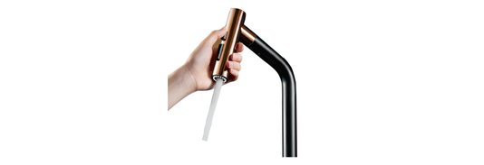 Misturador Monocomando DeBacco 500 Com Extensível Retrátil - Black Matte/Rose Gold