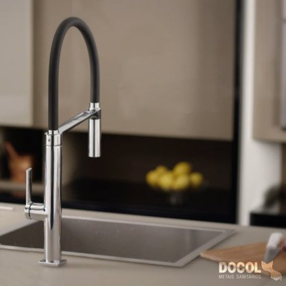 Misturador Monocomando de Mesa Docol Doc Black Cromando - 0695757